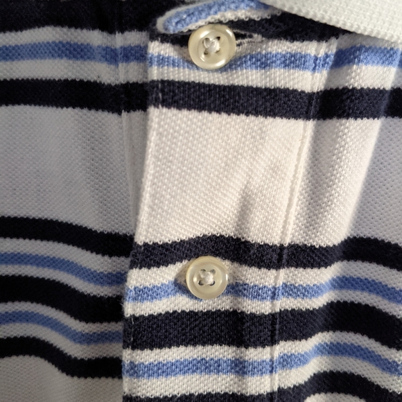 Polo by Ralph Lauren White & Blue Polo - Sz M - Picture 3 of 6